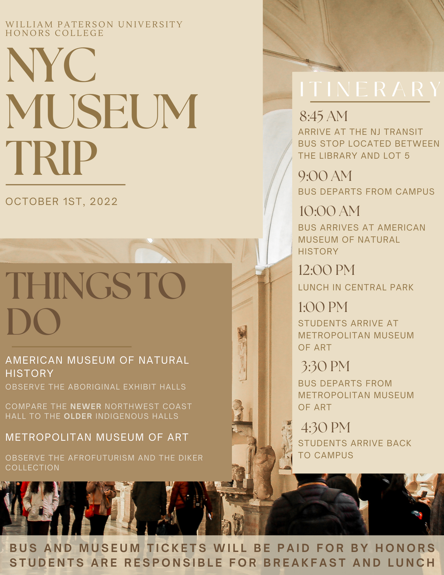 NYC Museum Trip FLYER